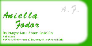 aniella fodor business card